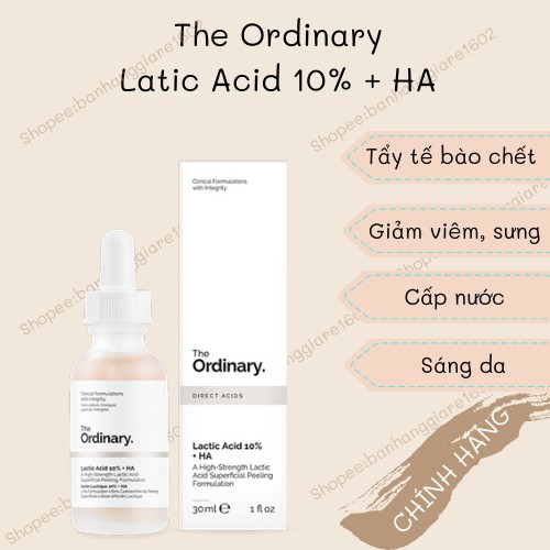 The Ordinary - Lactic Acid 10% + HA 2% - Serum Làm Sáng Da