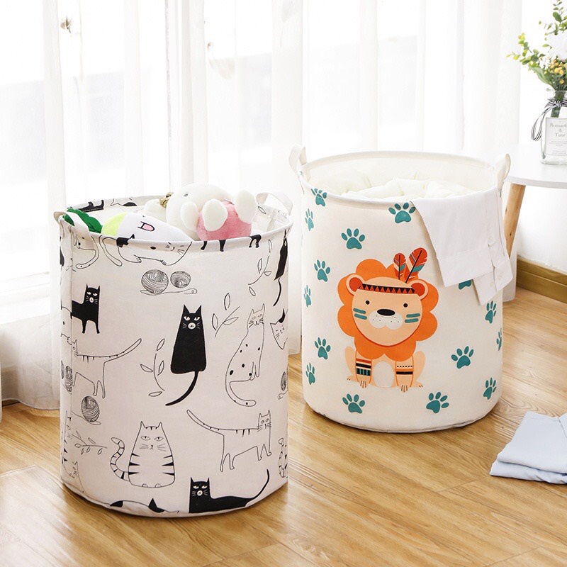(Sỉ Toàn Quốc) Giỏ Đựng Quần Áo Bằng Vải Không Dệt Cỡ Lớn Có Quai Chống Thấm Nước Pihouse