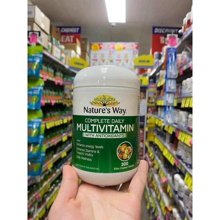 Vitamin tổng hợp và tảo biển [Úc] Tảo xoắn Nature's Way Multivitamin 200 viên