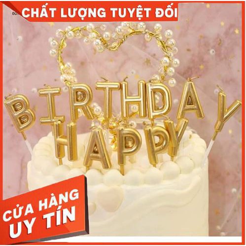 [GIÁ SỐC] Nến happy birthday nhũ trang trí bánh kem,bánh sinh nhật,hàng đẹp,an toàn,chất lượng,giá cả cạnh tranh