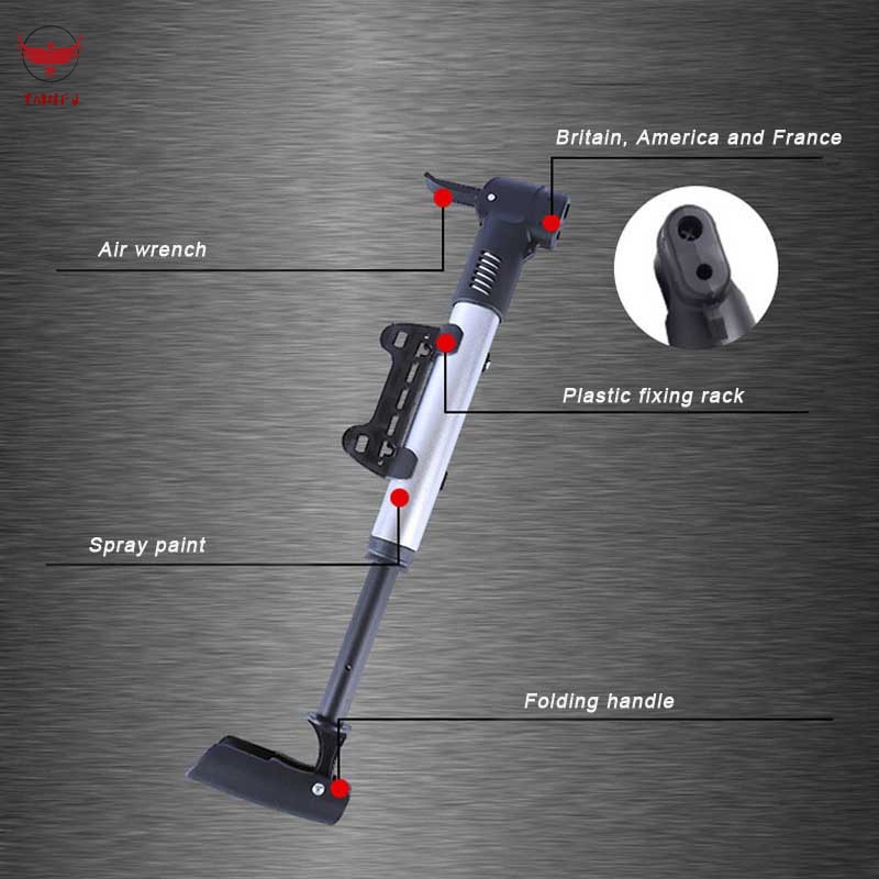 Mới Ống Bơm Xe Đạp Mini Cầm Tay Với Van Schrader