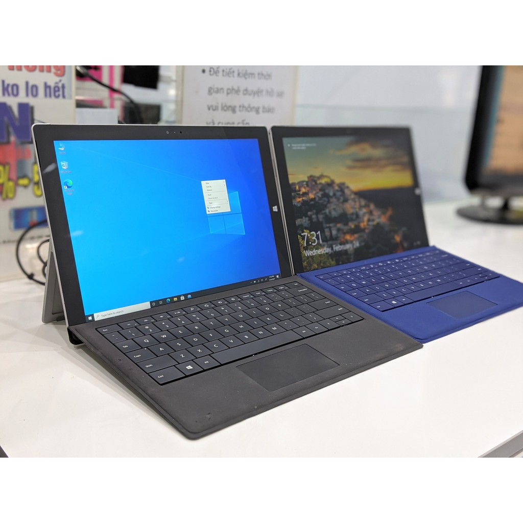 Máy tính bảng Microsoft Surface Pro 3 Intel Core i5/i7 Ram 4GB SSD 128GB & 8/256GB || Kèm bàn phím và sạc tại Playmobile | BigBuy360 - bigbuy360.vn