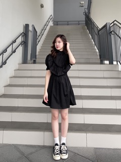 Đầm tiểu thư phối bèo Mint