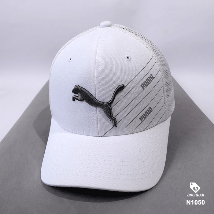 Nón kết Puma bít đuôi lưới sau logo báo lớn phối nhiều chữ puma mặt nón N1050. Hàng VNXK