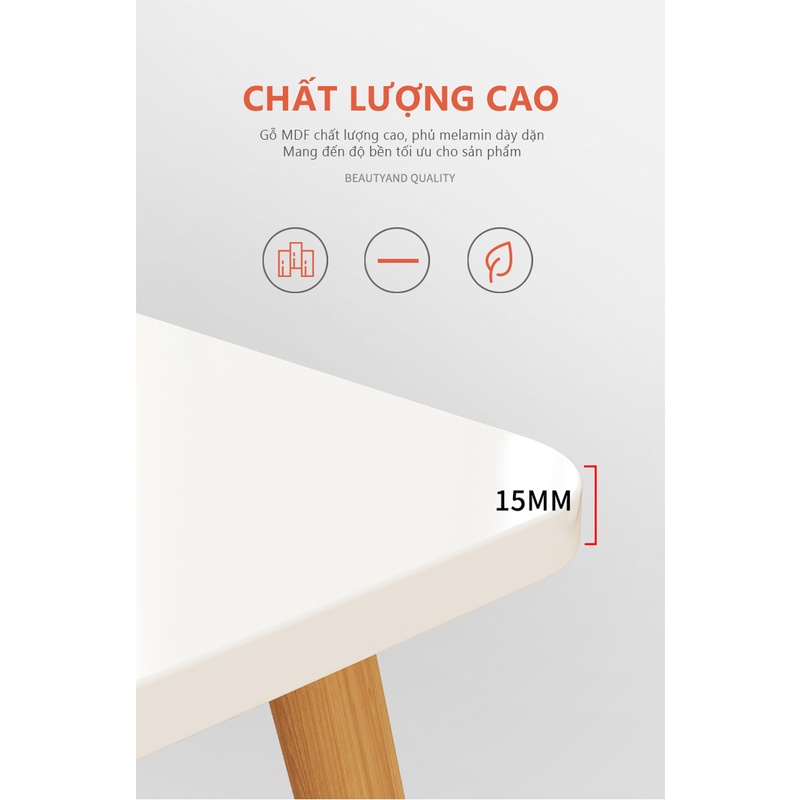 Bàn Ăn Vuông GAPI thông minh chân gỗ Sồi - GP192