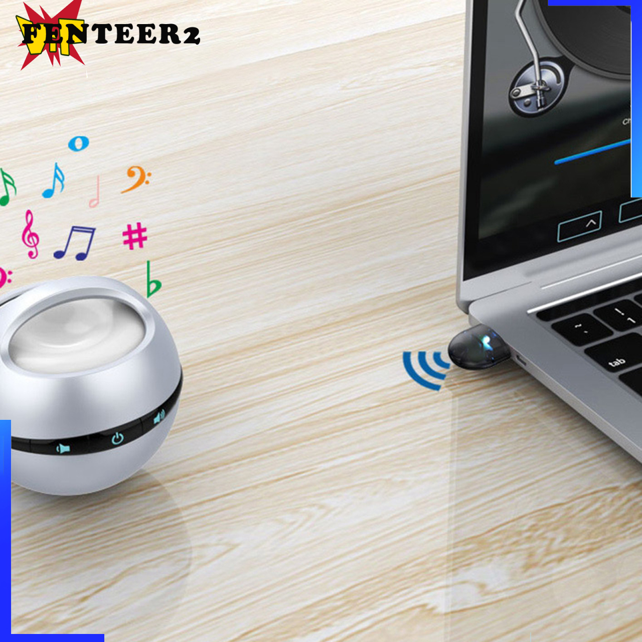(Fenteer2 3c) Bluetooth Transmitter Mp3 Player Adapter Usb | BigBuy360 - bigbuy360.vn