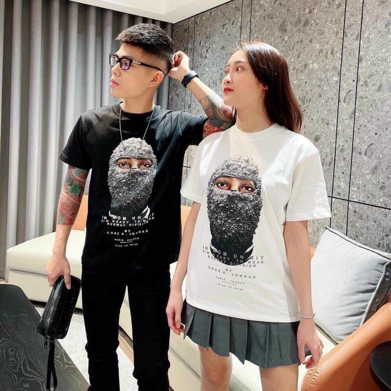 [Mã FAMAYWA giảm 10K đơn 50K] Áo phông hình mặt người tay lỡ from rộng, thoáng mát, phong cách trẻ trung