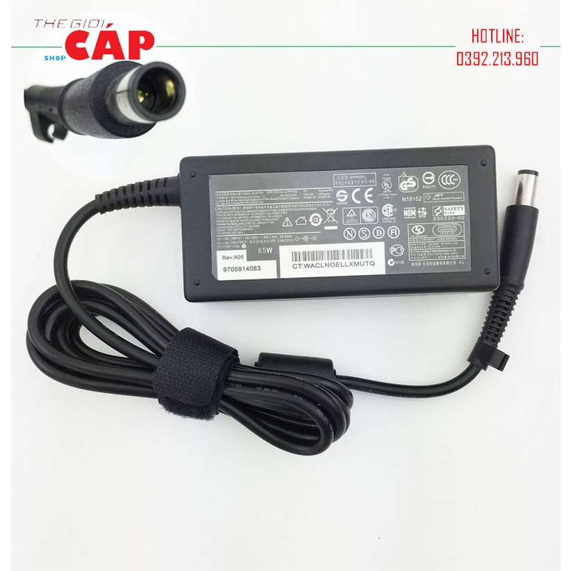 ADAPTER Sạc Laptop HP 18.5V-3.5A Đầu Kim To ( 65W )