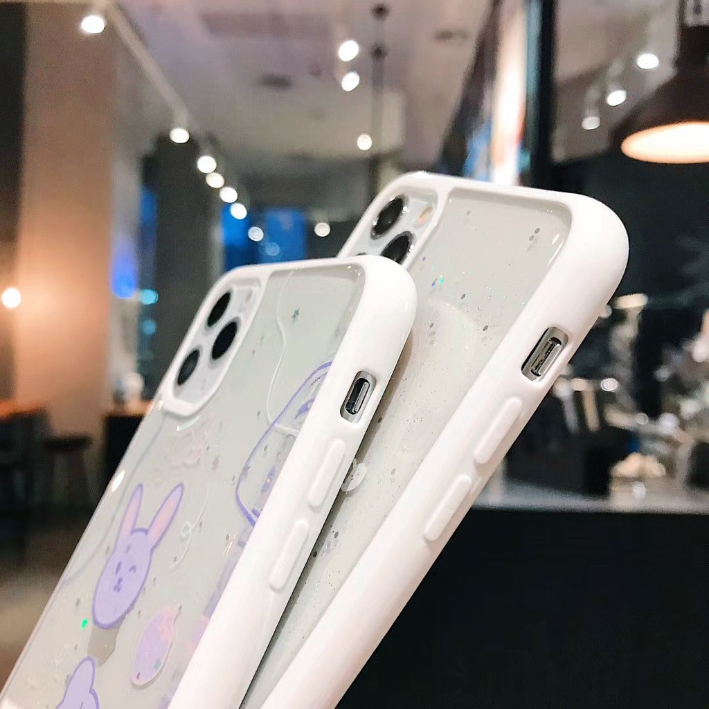 Ốp lưng iphone Rabbit Blink viền màu 5/5s/6/6plus/6s/6splus/7/7plus/8/8plus/x/xr/xs/11/12/pro/max/plus/promax | BigBuy360 - bigbuy360.vn