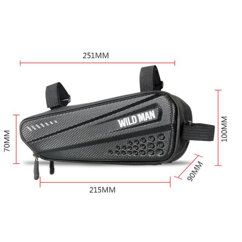 Túi xe đạp gắn khung dưới Wildman 2 khóa dọc