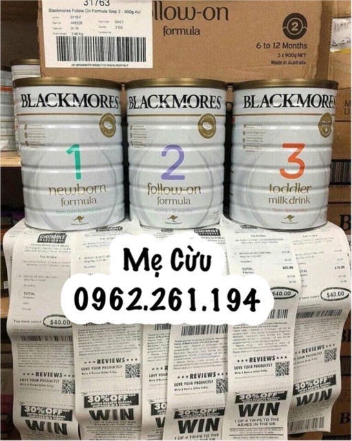 SỮA BLACKMORES 900g CHUẨN ÚC ĐI AIR, ĐỦ BILL