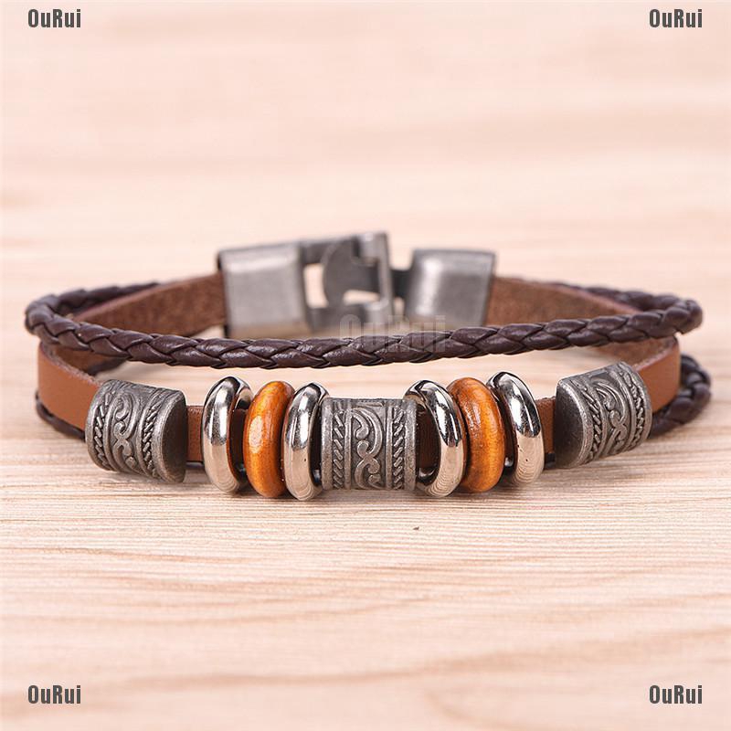 Vòng Tay Da Nâu Thời Trang Cá Tính Cho Nam