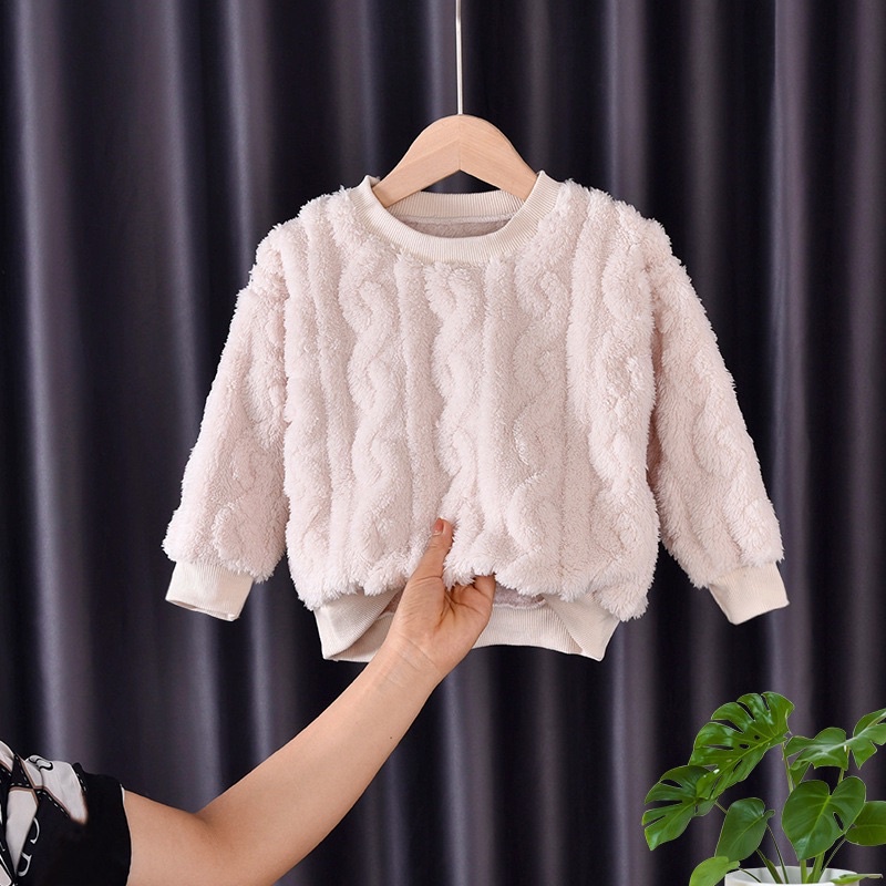 Áo Lông Ấm Cho Bé Gái Mềm Mại Ấm Áp, Phong Cách Dễ Thương Size từ 10-23kg