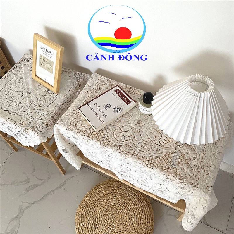 Khăn trải bàn ren phong cách vintage decor sang trọng