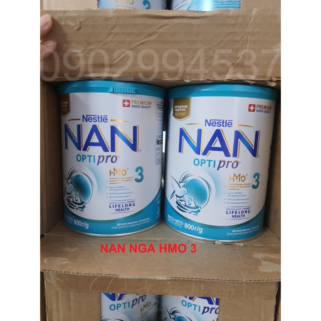 SỮA NAN OPTIPRO NGA SỐ 1-2-3-4 HỘP 800GR