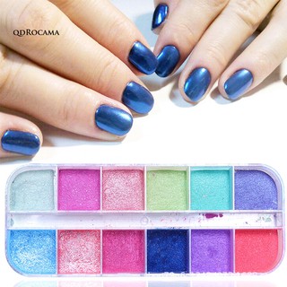 Bột vẽ móng tay 12 màu lấp lánh