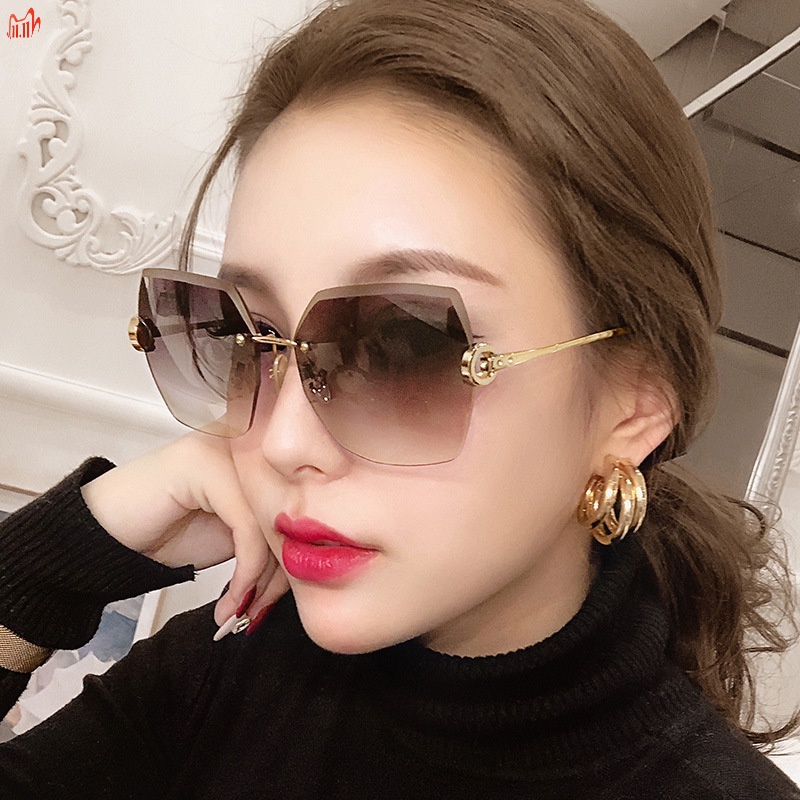 Kính Mát Không Gọng Chống Tia UV400 Thời Trang Cho Nữ