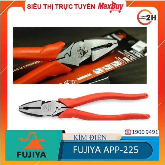 Kìm đa năng cắt cáp VA/VVF, dây kim loại lớn Nhật Bản FUJIYA APP-225 nhập khẩu chính hãng giao hỏa tốc HN