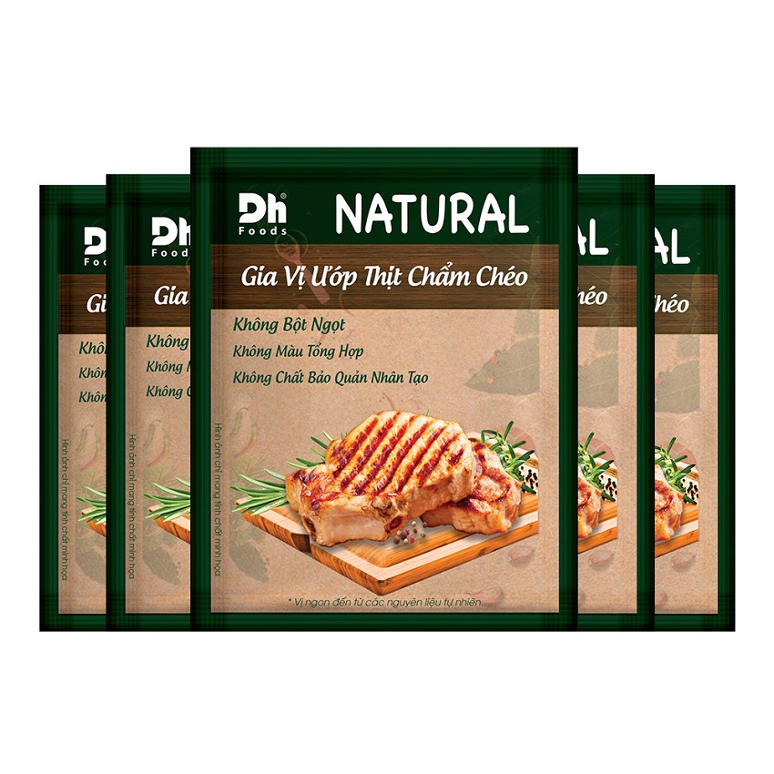 { COMBO 5 GÓI} NATURAL Gia Vị Ướp Thịt Chẩm Chéo 10gr Dh Foods là loại gia vị đặc sản của ẩm thực vùng Tây Bắc