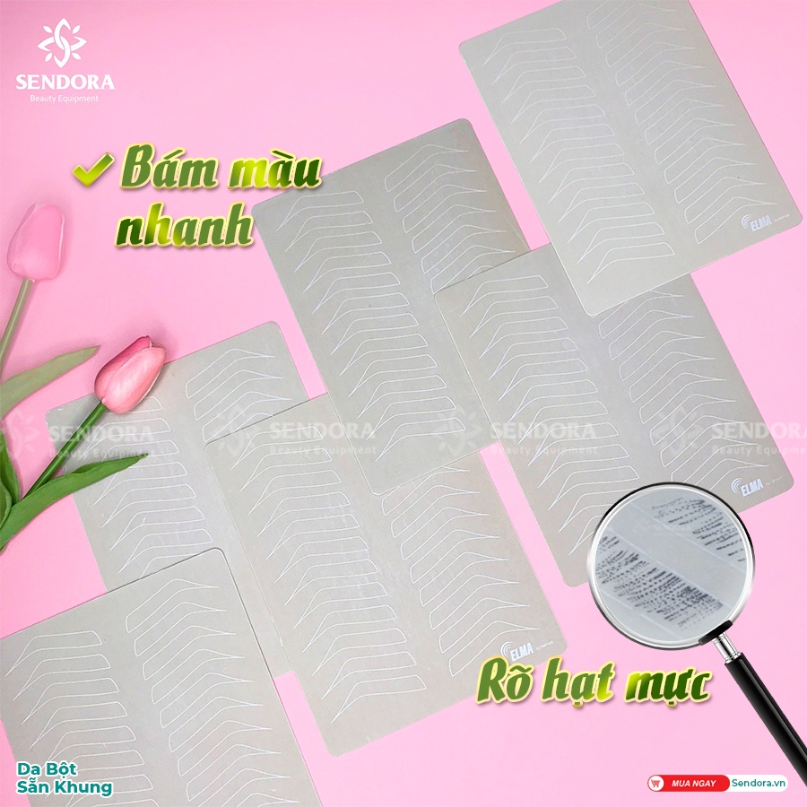 5 miếng Da giả học phun xăm, tập xăm, da bột điêu khắc