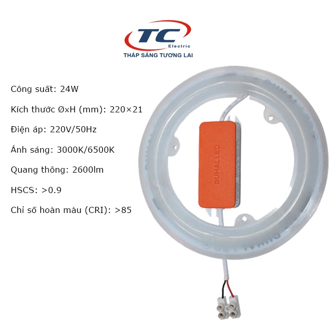 Bóng LED vòng Duhal 24W KBNV824