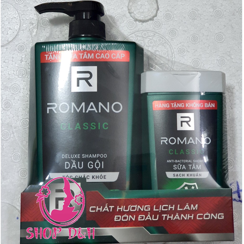 Dầu Gội Cho Nam Romano (650g) + Quà Tặng Sữa Tắm Romano