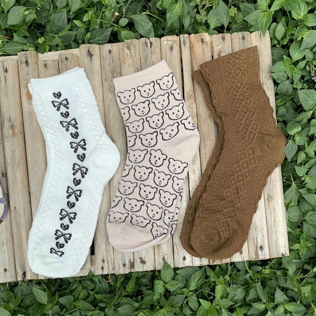 Tất thổ cẩm người lớn phong cách Hàn Quốc chất đẹp dày dặn ❤️freeship❤️ Vớ len cao cổ nam nữ