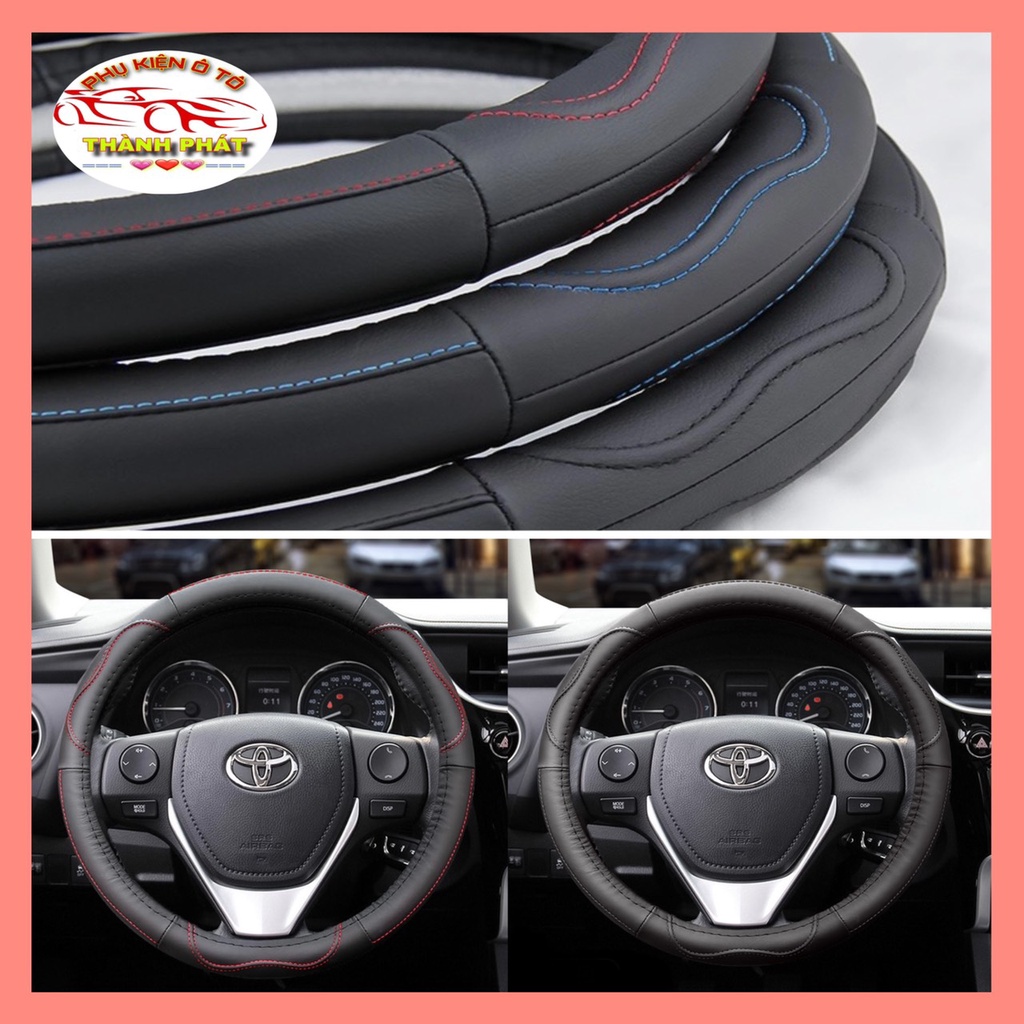 [DA BÒ]Bọc vô lăng tay lái ô tô xe hơi da bò cao cấp dành cho xe 4 chỗ 5 chỗ 7 chỗ bán tải đường kính 38cm