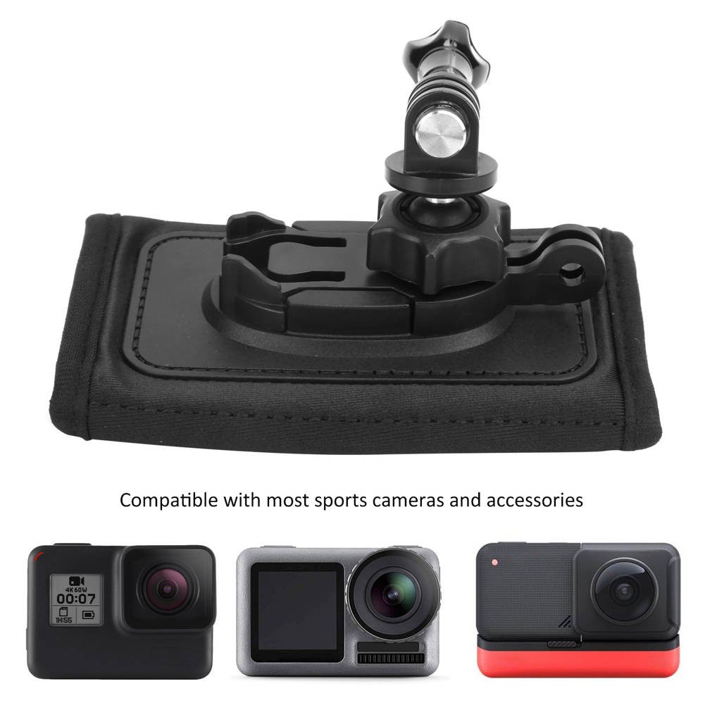 TELESIN Kẹp Gắn Máy Ảnh Xoay 360 Độ Cho Ba Lô