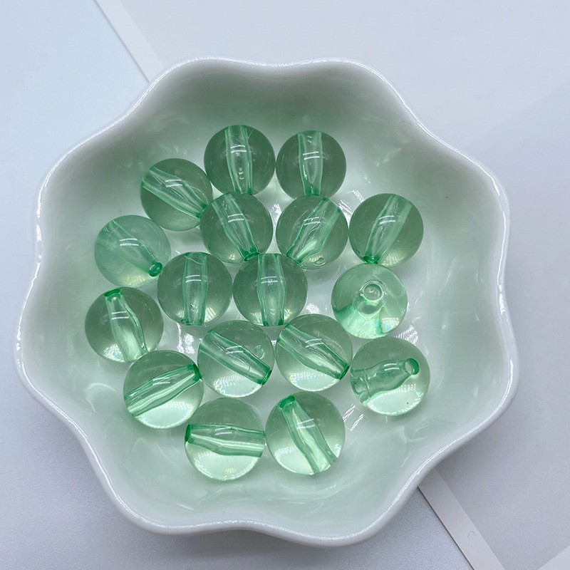 Set 50 Hạt Xâu Chuỗi Bằng acrylic Trong Suốt 10mm 12mm Làm Trang Sức Thủ Công