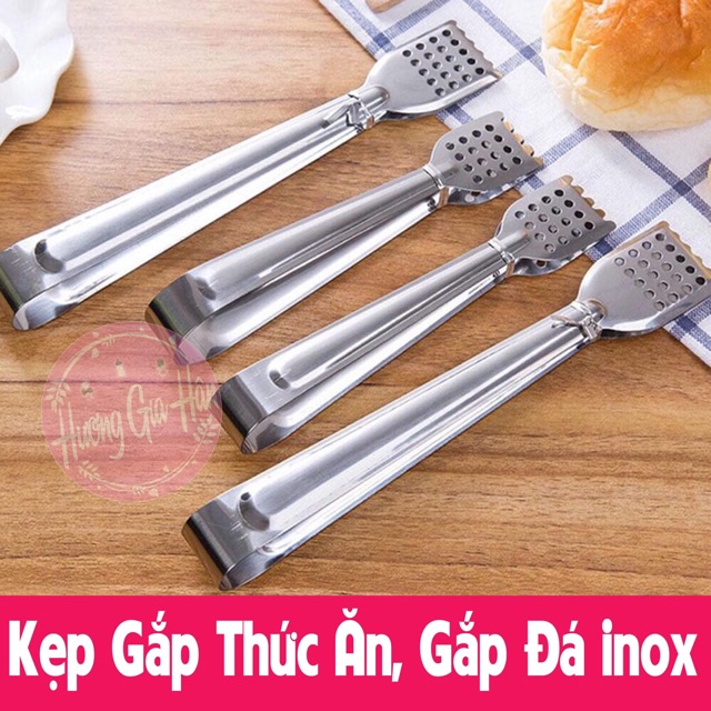 Kẹp gắp đá đồ nướng salad Inox cao cấp bền đẹp