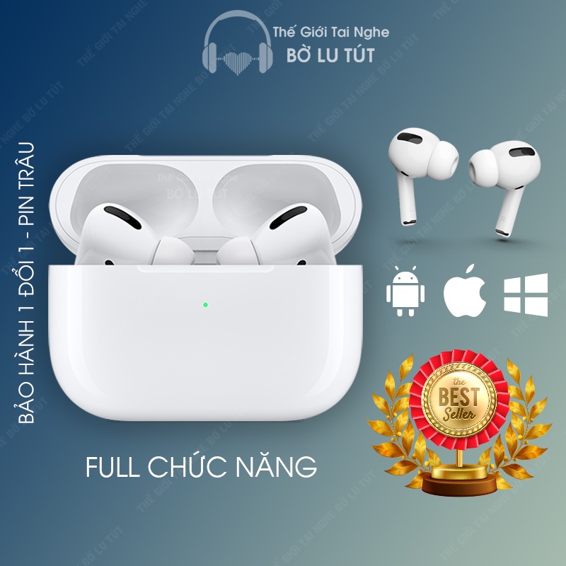 Tai nghe airpods pro, tai nghe Bluetooth nhét tai, định vị, đổi tên, chống ồn, sạc không dây, âm thanh trung thực