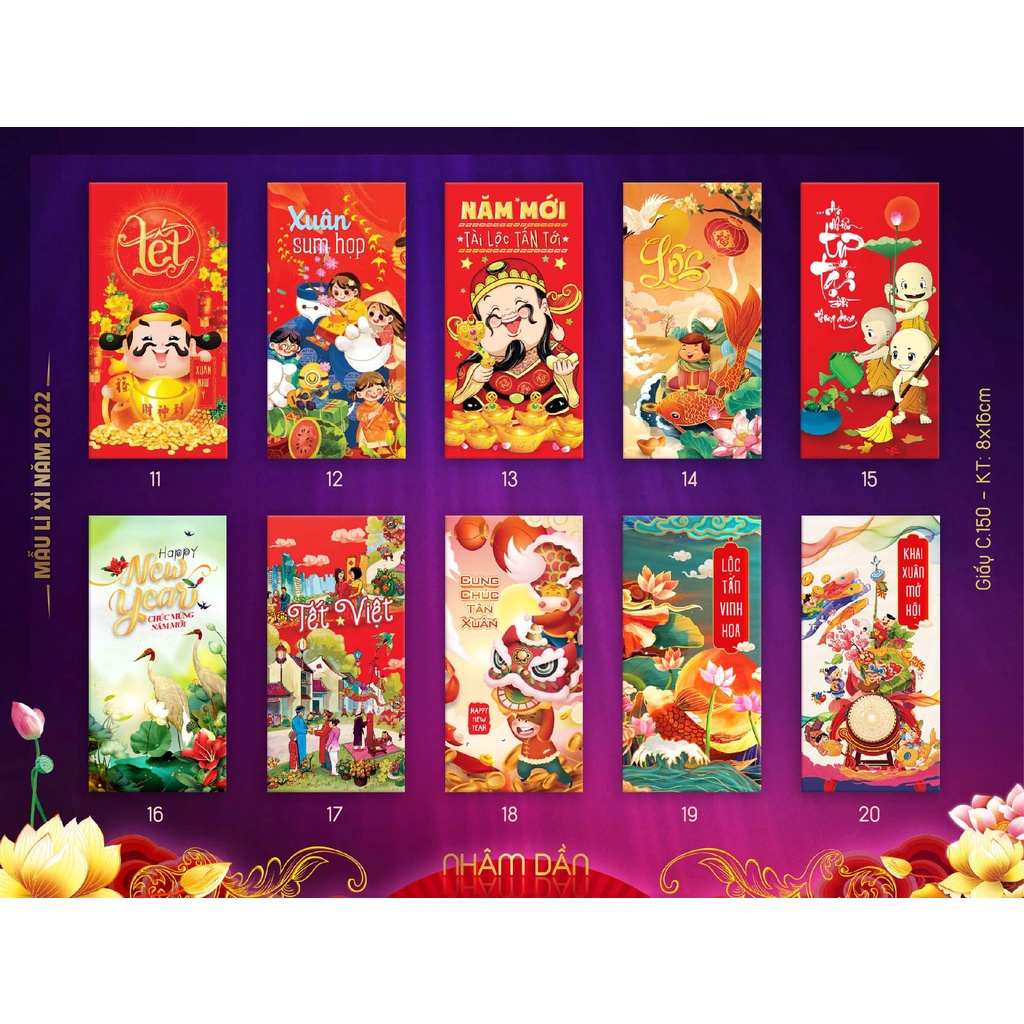 Bao Lì Xì 2023 giá rẻ tết độc lạ Màu Đẹp , dễ thương