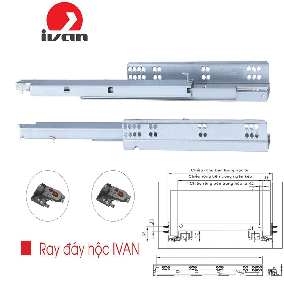 RAY TRƯỢT HƠI IVAN 02183.300 ( 1cặp / 2 cái)