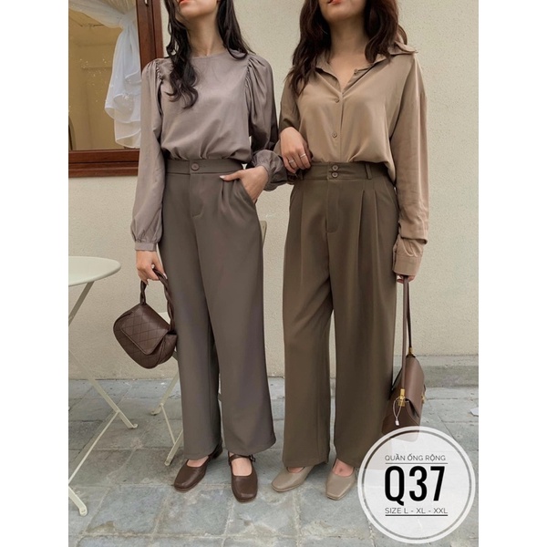 Bigsize Quần tây ống rộng Q37