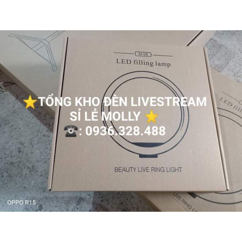 ĐÈN LIVESTREAM GIÁ RẺ 26CM, CHÂN 2m1