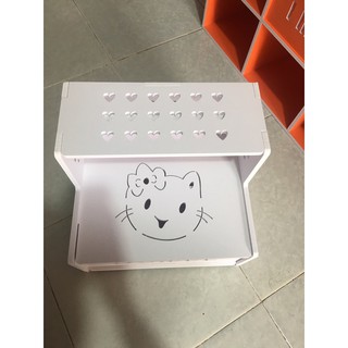 Kệ chân nail hình mặt cười Hello Kitty (Không ngăn kéo)