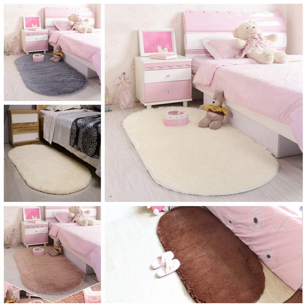 Thảm Lông Mềm Mại Thấm Hút Nhiều Màu Sắc Cho Phòng Tắm/Phòng Ngủ/Nhà Tắm Yi1