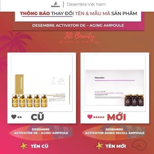 Tế bào gốc trẻ hóa da Désembre A+ Activator De-Aging Ampoule  hộp 10 lọ/7ml chống lão hóa giảm nhăn mờ thâm nám