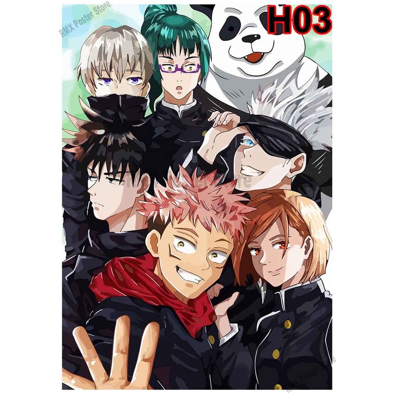 Poster Phim Anime Jujutsu Kaisen Dán Tường Trang Trí