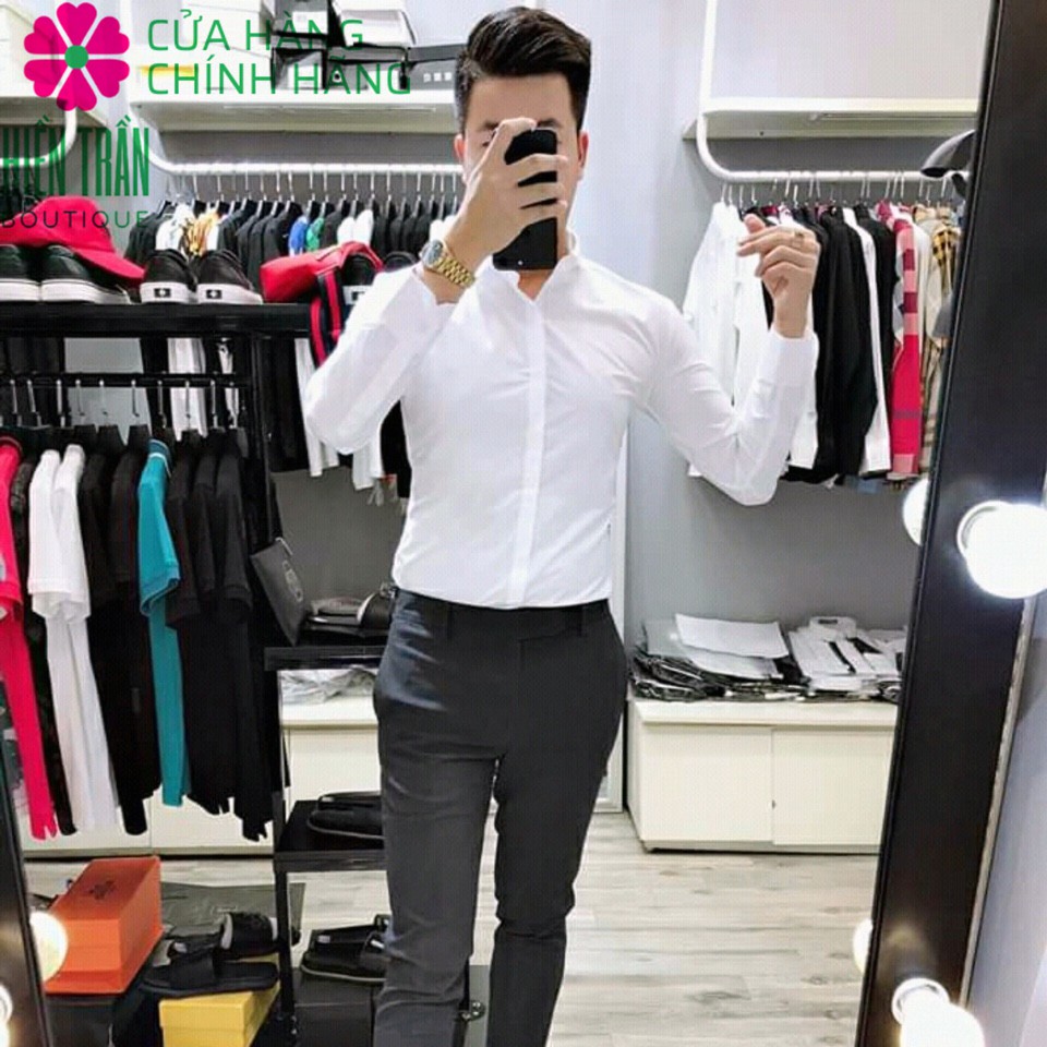 Áo sơ mi nam Ruby Fashion giấu cúc vải chống nhăn, phong cách Hàn Quốc | BigBuy360 - bigbuy360.vn