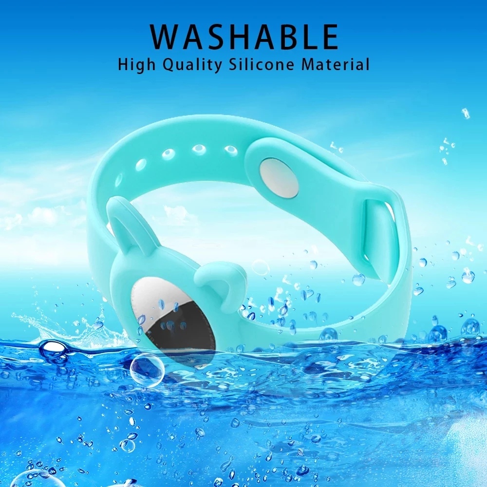Vỏ Silicone Bảo Vệ Đồng Hồ apple Airtag Kèm Dây Đeo Tiện Dụng