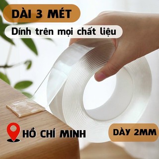 3 MÉT Băng Keo 2 Mặt Siêu Dính Loại Dài 3m-mi