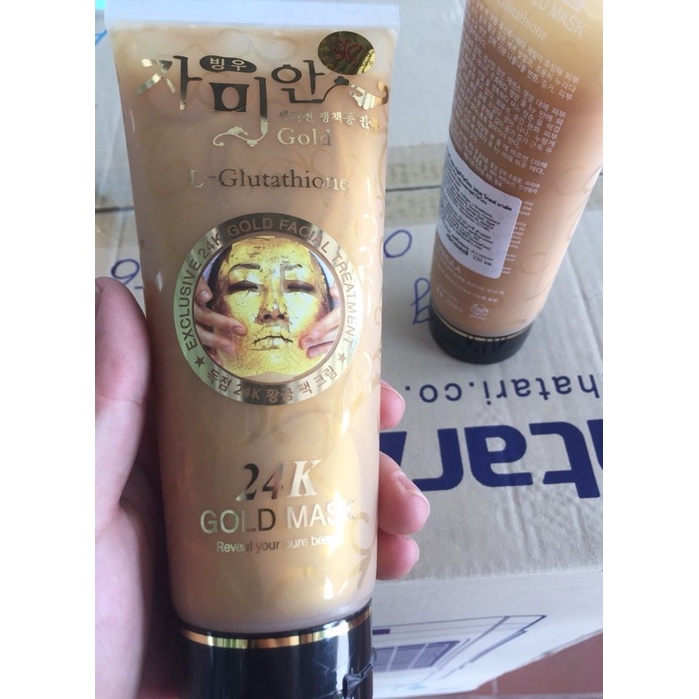 Mặt nạ vàng trắng da Thái Lan - Gold Mask 24k - Giảm thâm nám , căng mịn da - LQC18