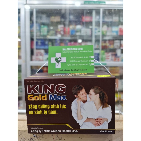 Viên uống tăng cường sinh lý nam KING GOLD MAX⚡Nguyên liệu Mỹ⚡Hộp 30 viên Giúp tăng cường sinh lý nam