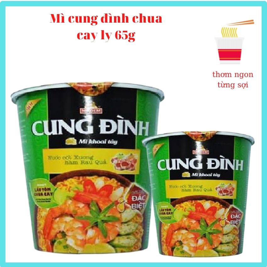 Mì  Cung Đình thùng ly chua cay 65gx 24ly, MLCC01