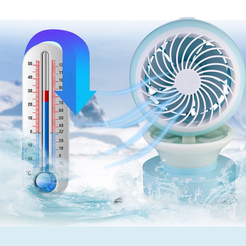 Quạt Điều Hòa Làm Mát Có Đèn 1000mA