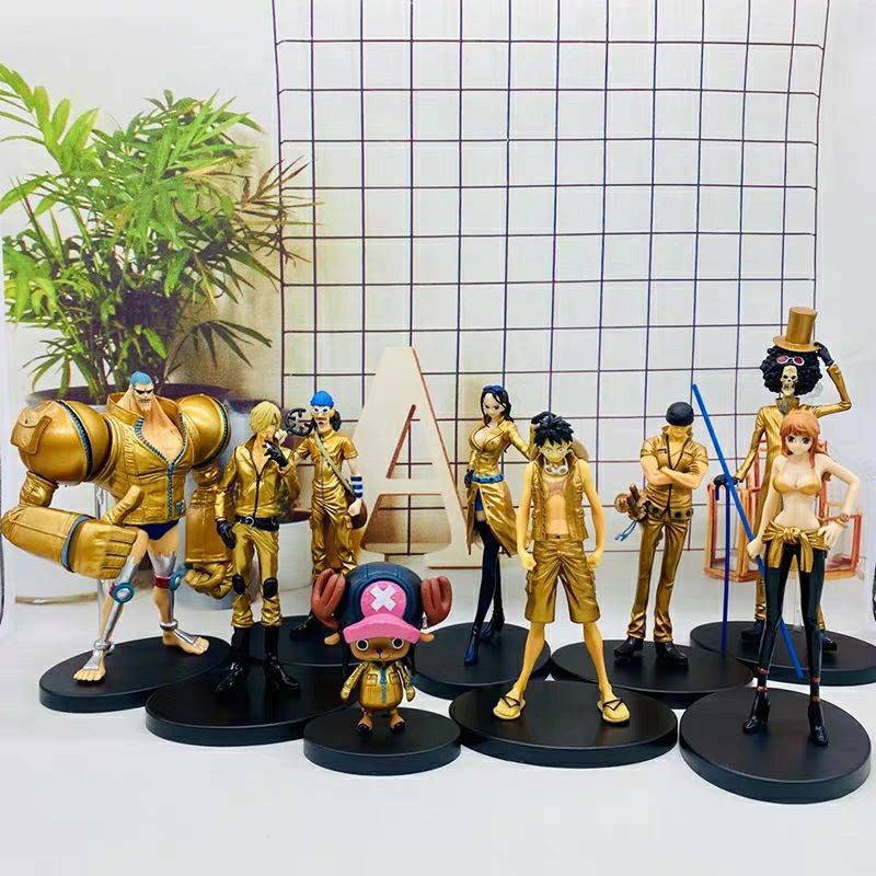 [18CM] COMBO SET 9 NHÂN VẬT TRONG ONE PIECE  LUFFY ZORO SANJI NAMI NICO ROBIN CHOPPER FRANKY USopp Brook bộ mô hình