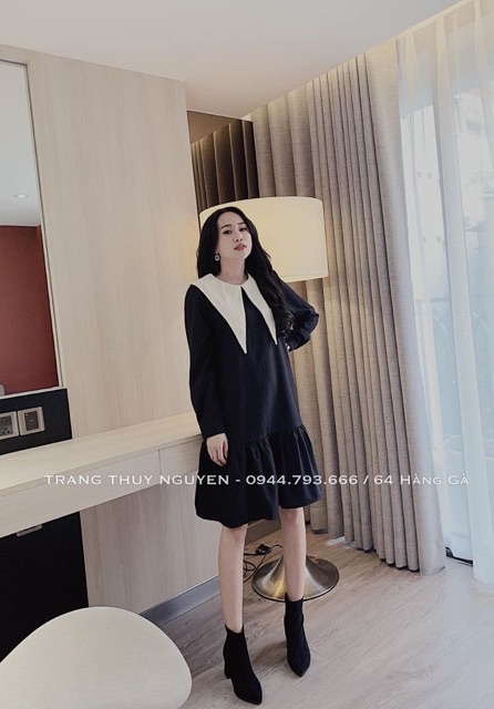 VÁY SUÔNG ĐUÔI CÁ PHA CỔ SIÊU XINH