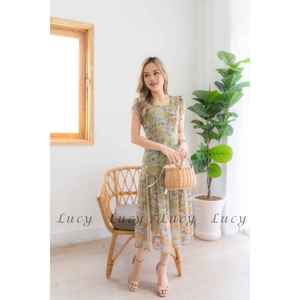 Đầm Rufina 1079 Váy Lucy voan hoa giá tốt